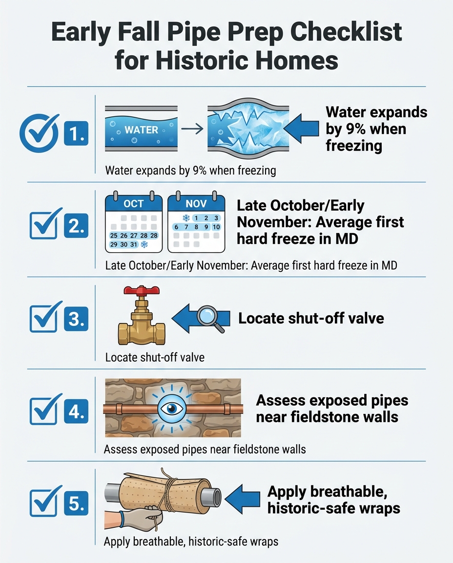 Early Fall Pipe Prep Checklist for Historic Homes