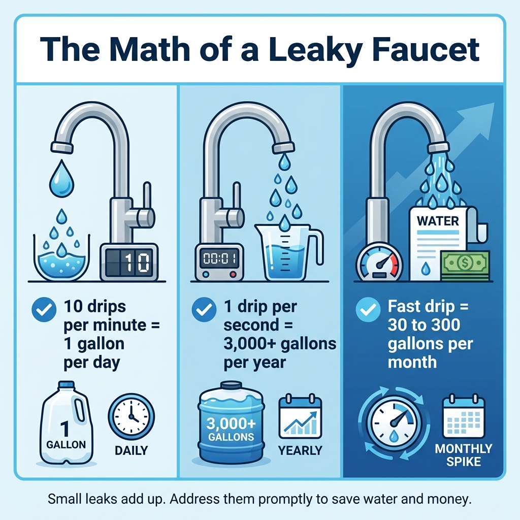 The Math of a Leaky Faucet
