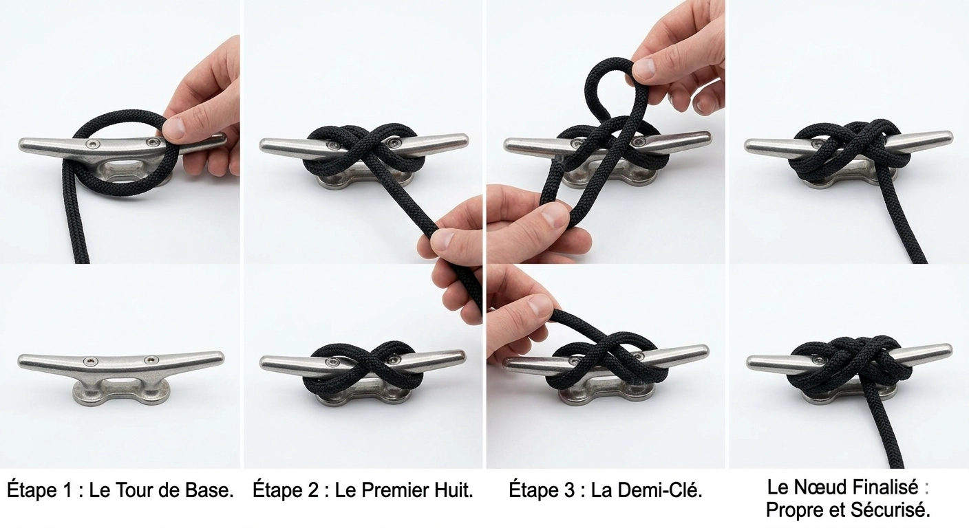  Le nœud de taquet — pour les taquets corniers