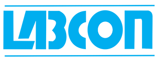 Labcon company logo with the word 'labcon' in bold lowercase letters and a circular design element to the right.