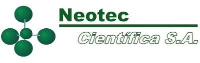 Neotec Científica S.A. logo with interconnected green spheres on the left.
