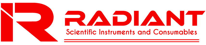 Red logo of Radiant Scientific Instruments and Consumables featuring a stylized letter R and company name with horizontal lines underneath.