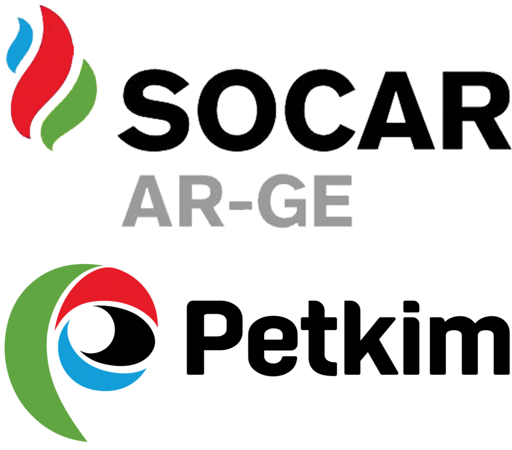 SOCAR AR-GE logo featuring stylized flame shapes in red, blue, and green.