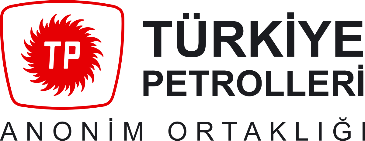 Türkiye Petrolleri logo featuring a red sunburst with white 'TP' initials inside a rounded square, accompanied by the company name in black text.