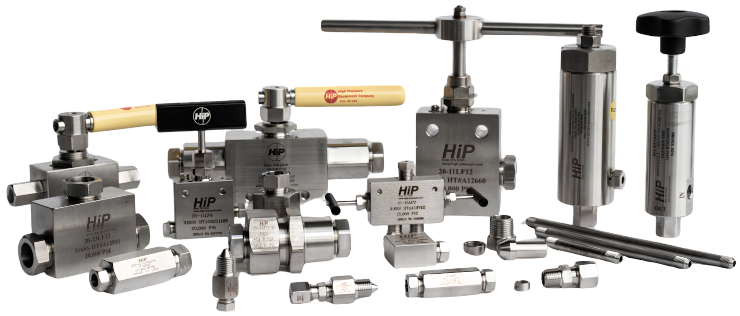 HiP high-pressure valves, fittings and tubing
