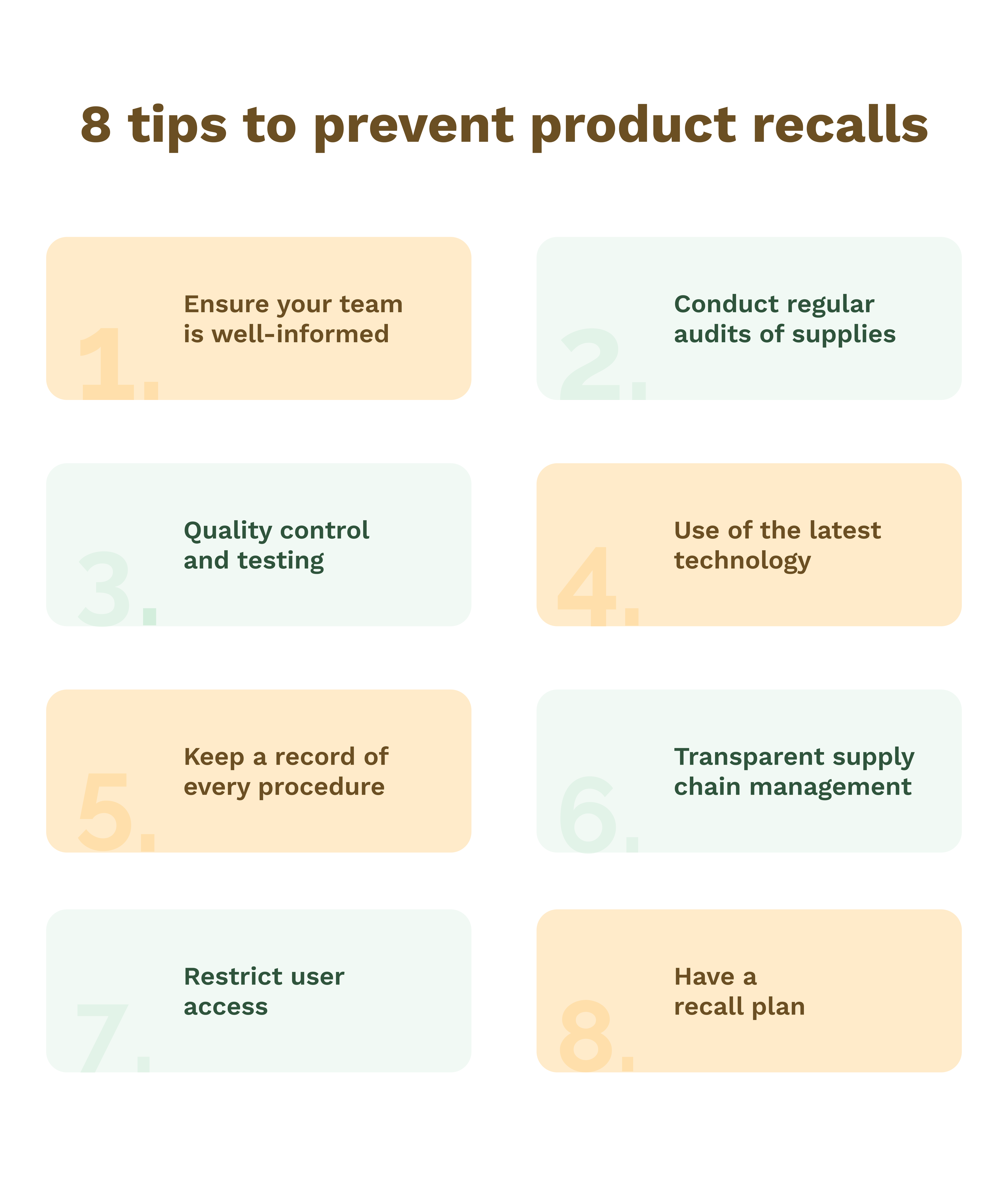 Best practices to avoid product recalls