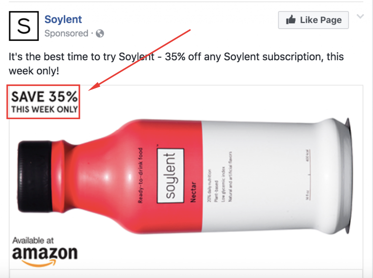 Discount on soylent's product