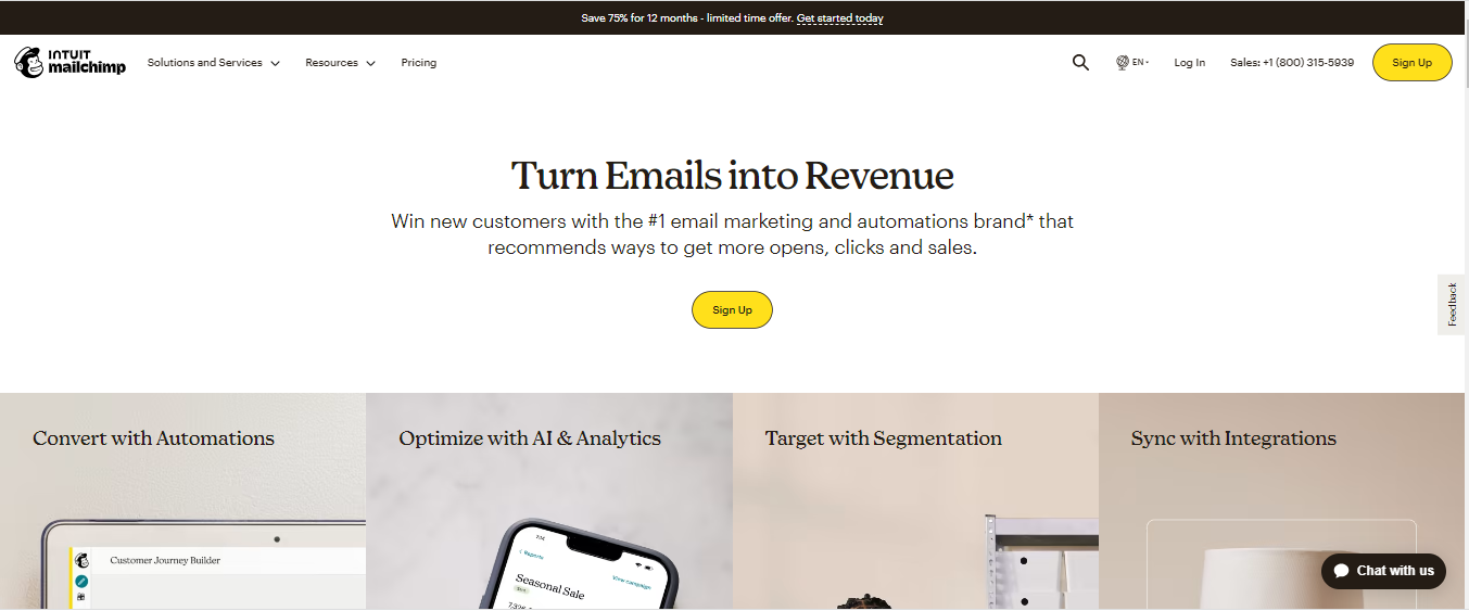 Mailchimp website
