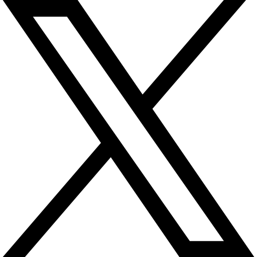 twitter X icon black