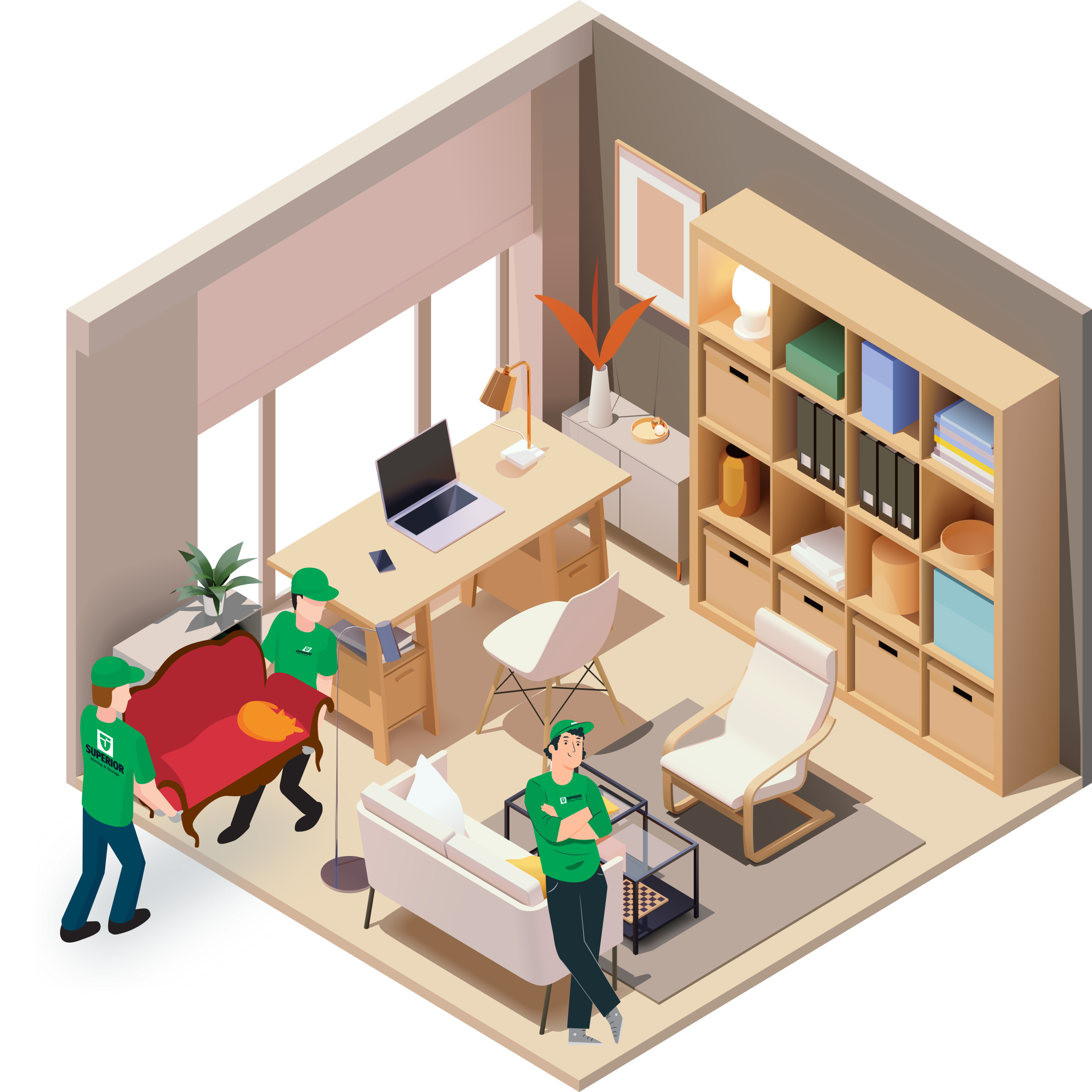 Room with furniture
