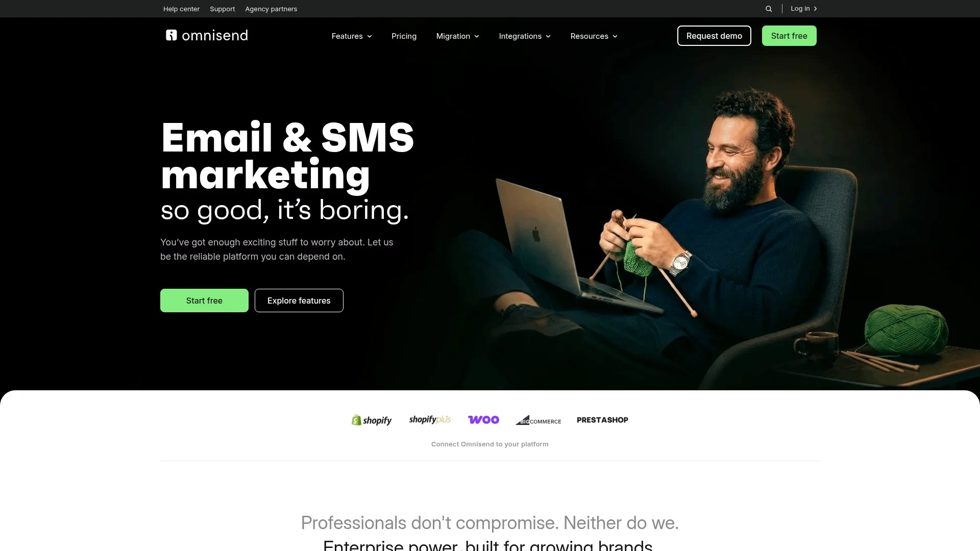 Screenshot of https://www.omnisend.com