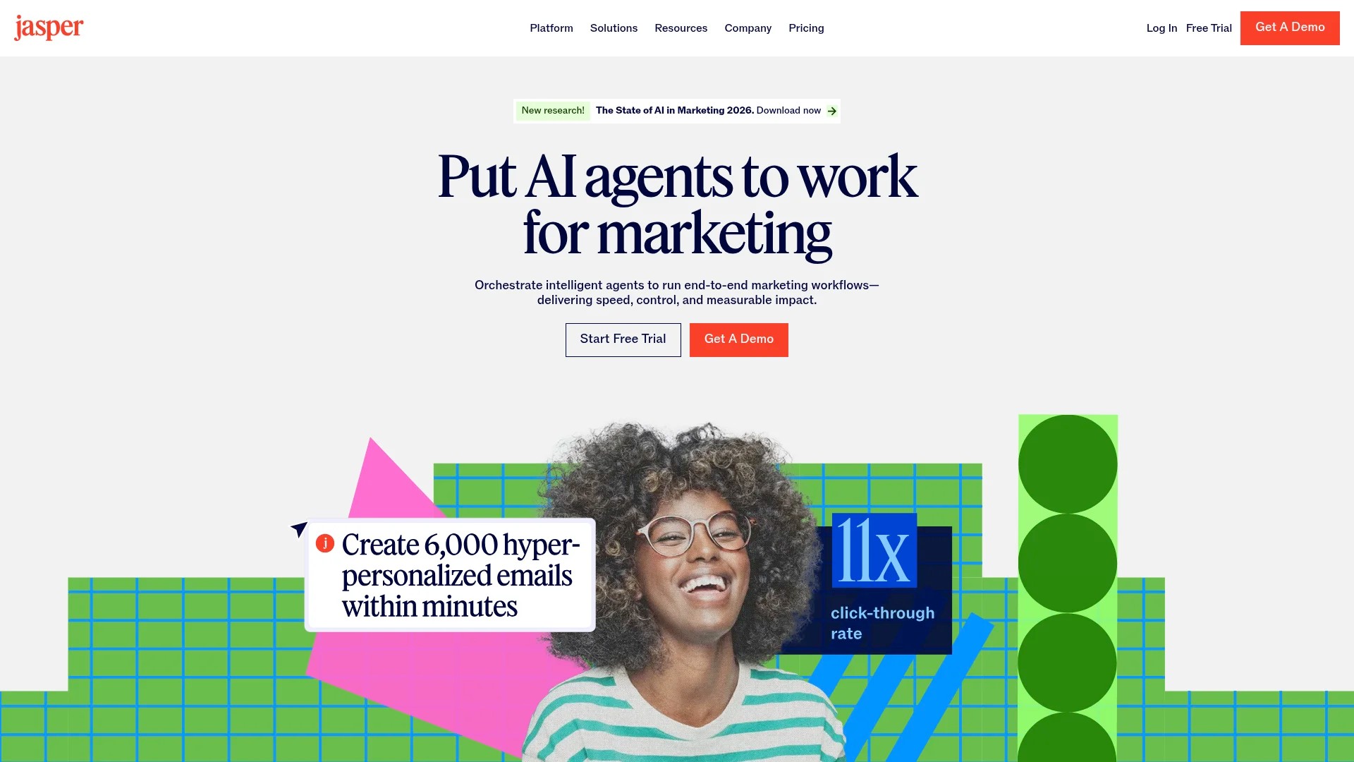 Screenshot of https://www.jasper.ai