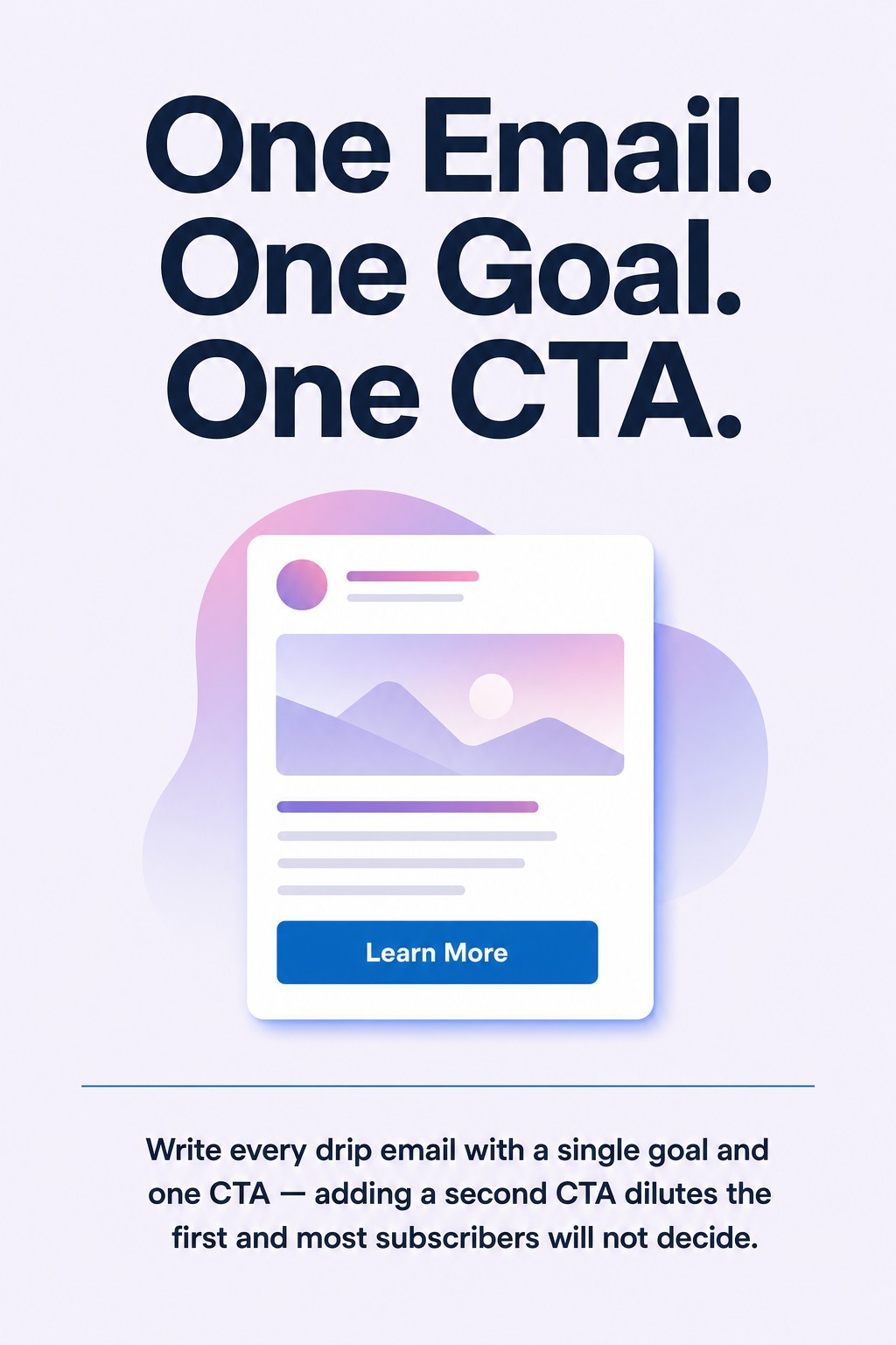 One Email. One Goal. One CTA.