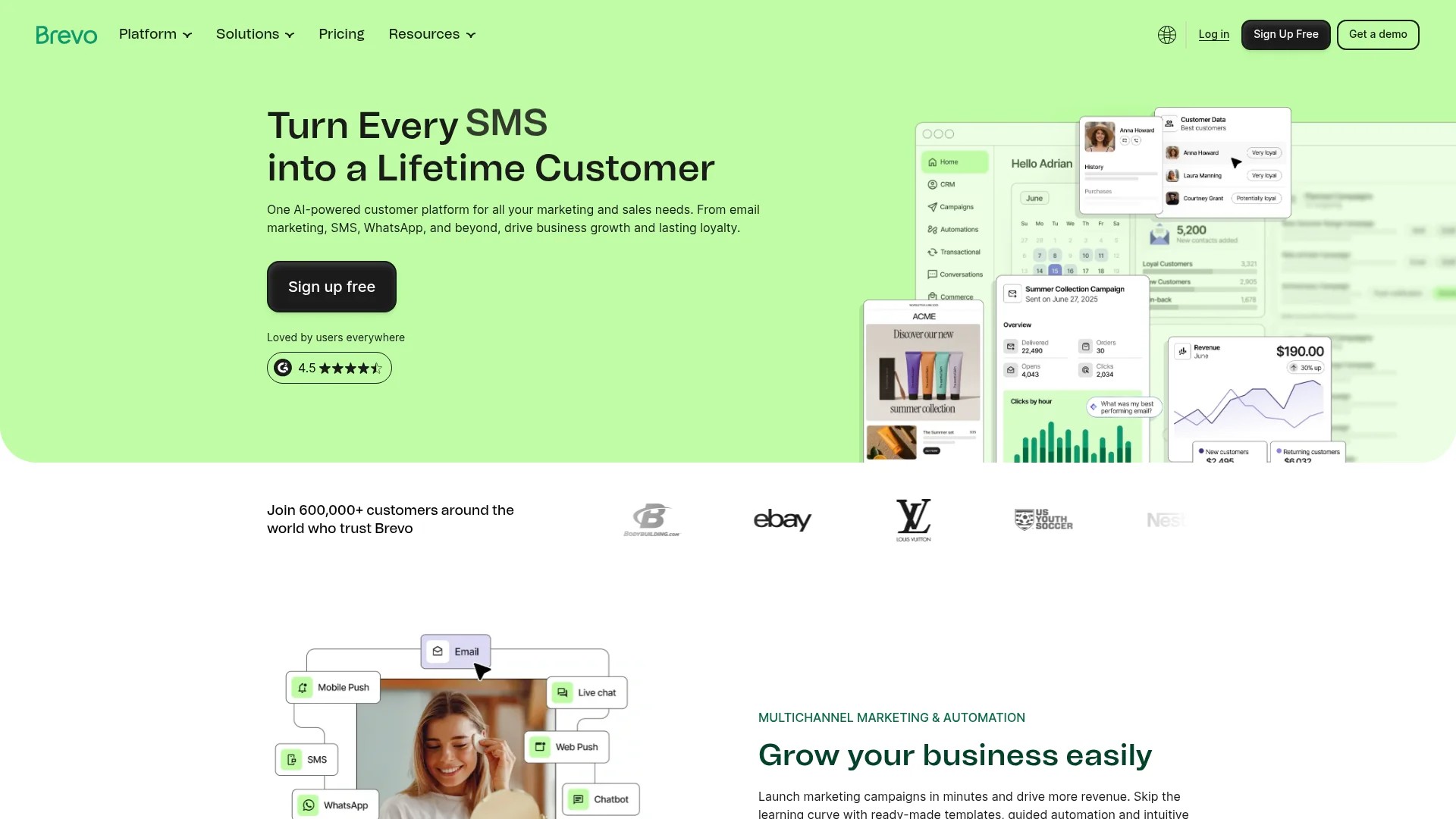 Screenshot of https://www.brevo.com
