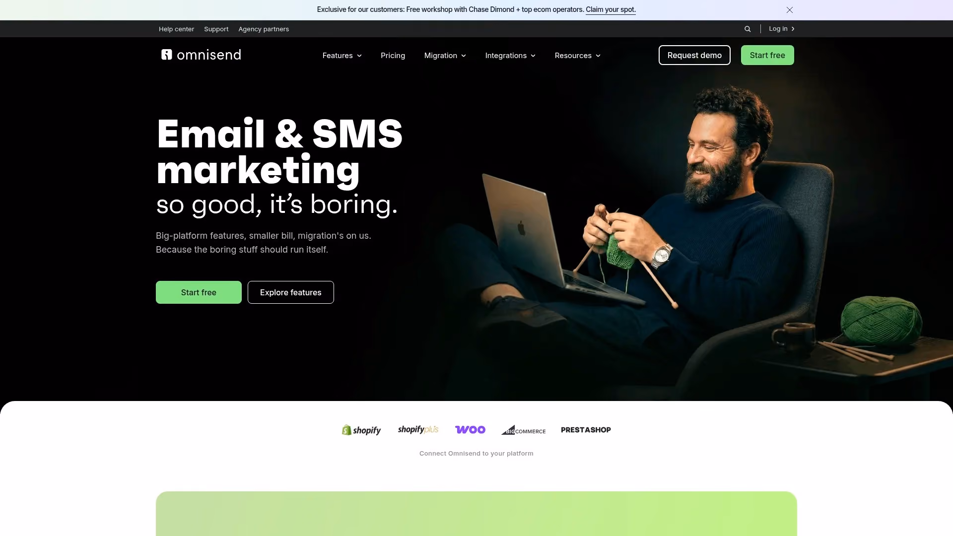 Screenshot of https://www.omnisend.com
