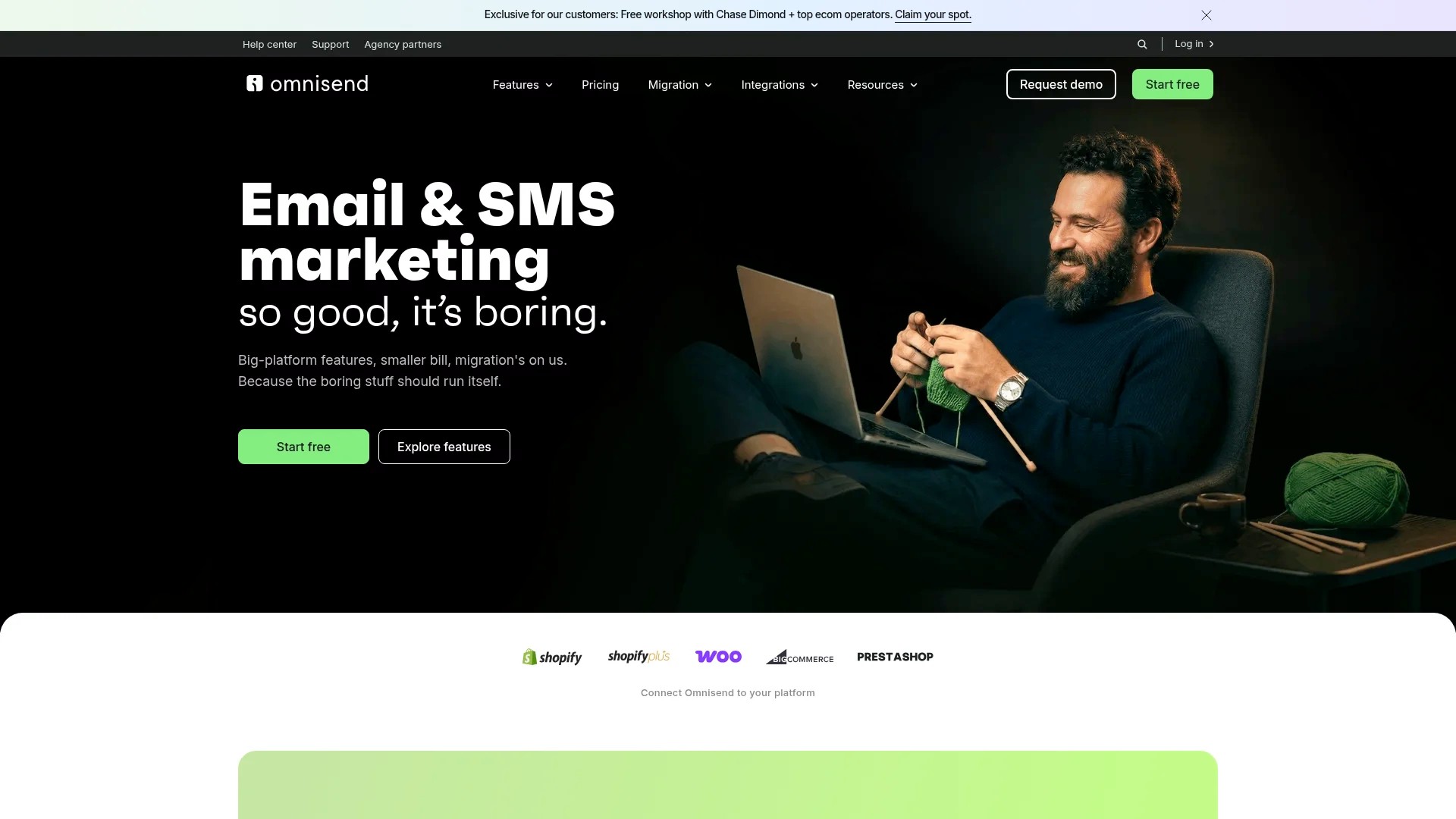 Screenshot of https://www.omnisend.com