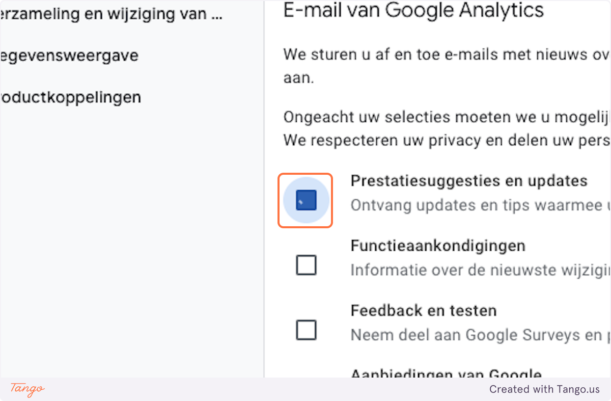 Check Prestatiesuggesties en updates…