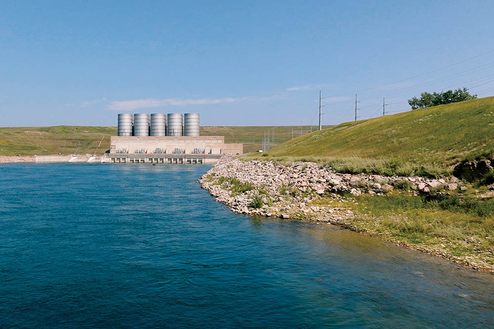 Garrison Dam to show hydropower.
