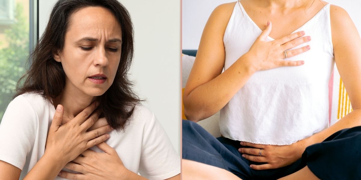 comparaison entre une femme respirant du haut du corps et une qui respire du ventre