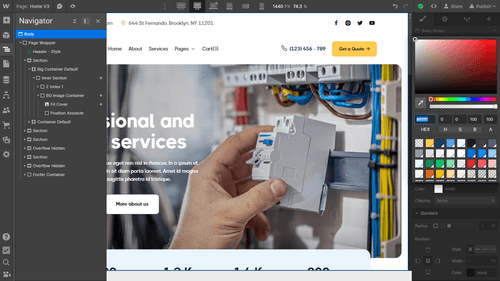 Color - Handyman X Webflow Template
