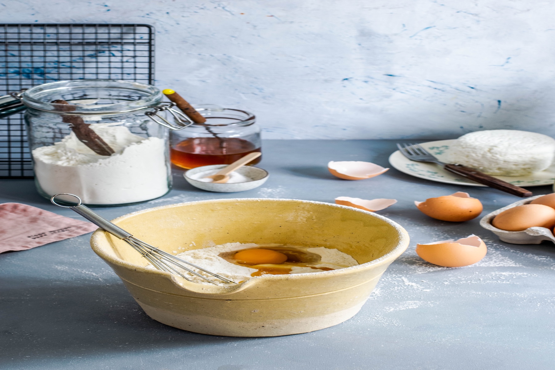 "Preparing baking ingredients at home – an ideal indoor hobby for older adults with a home stair lift"