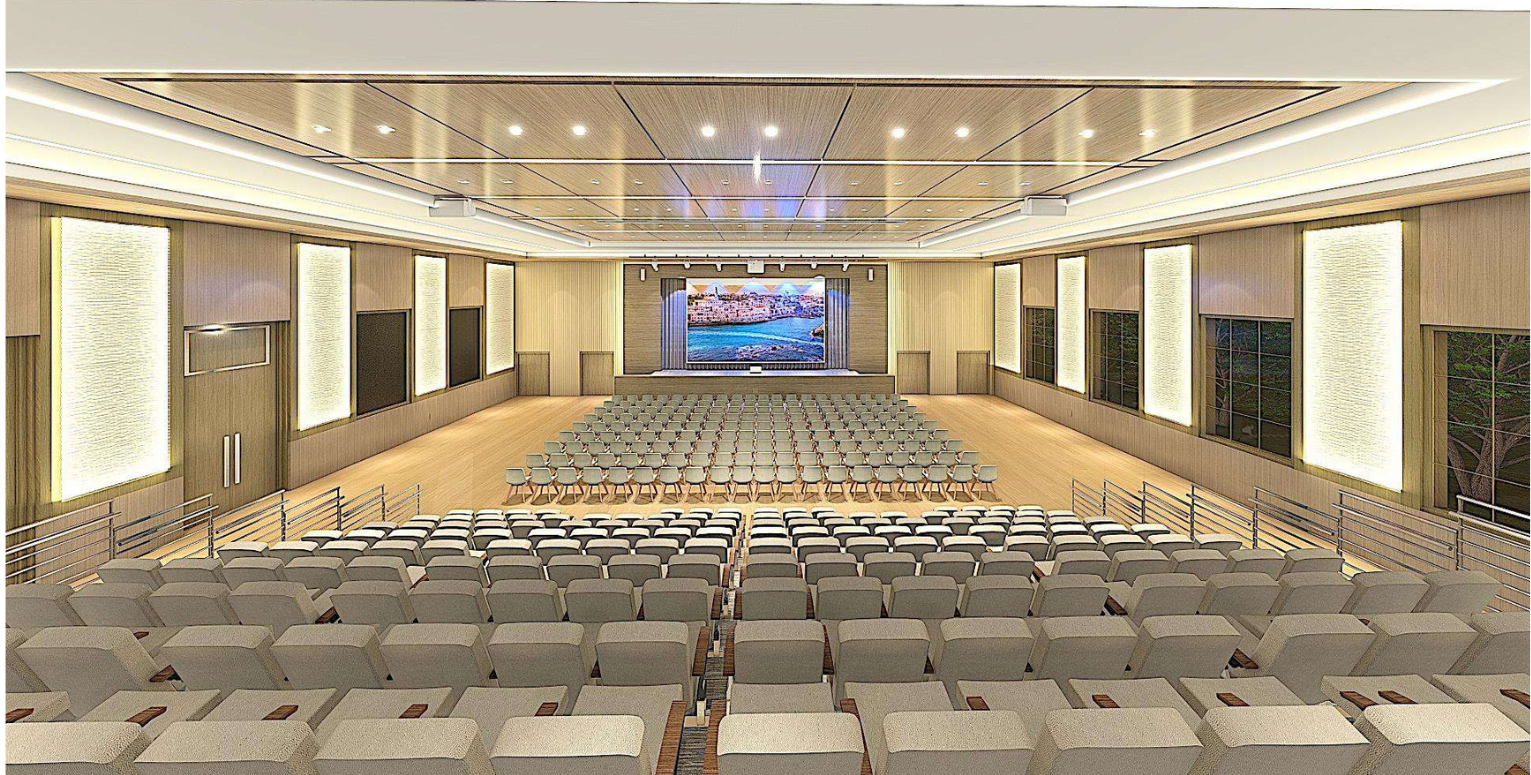 Ballroom in theater seating configuration