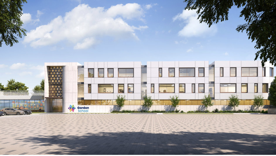 Rendering of the new Gordon School building