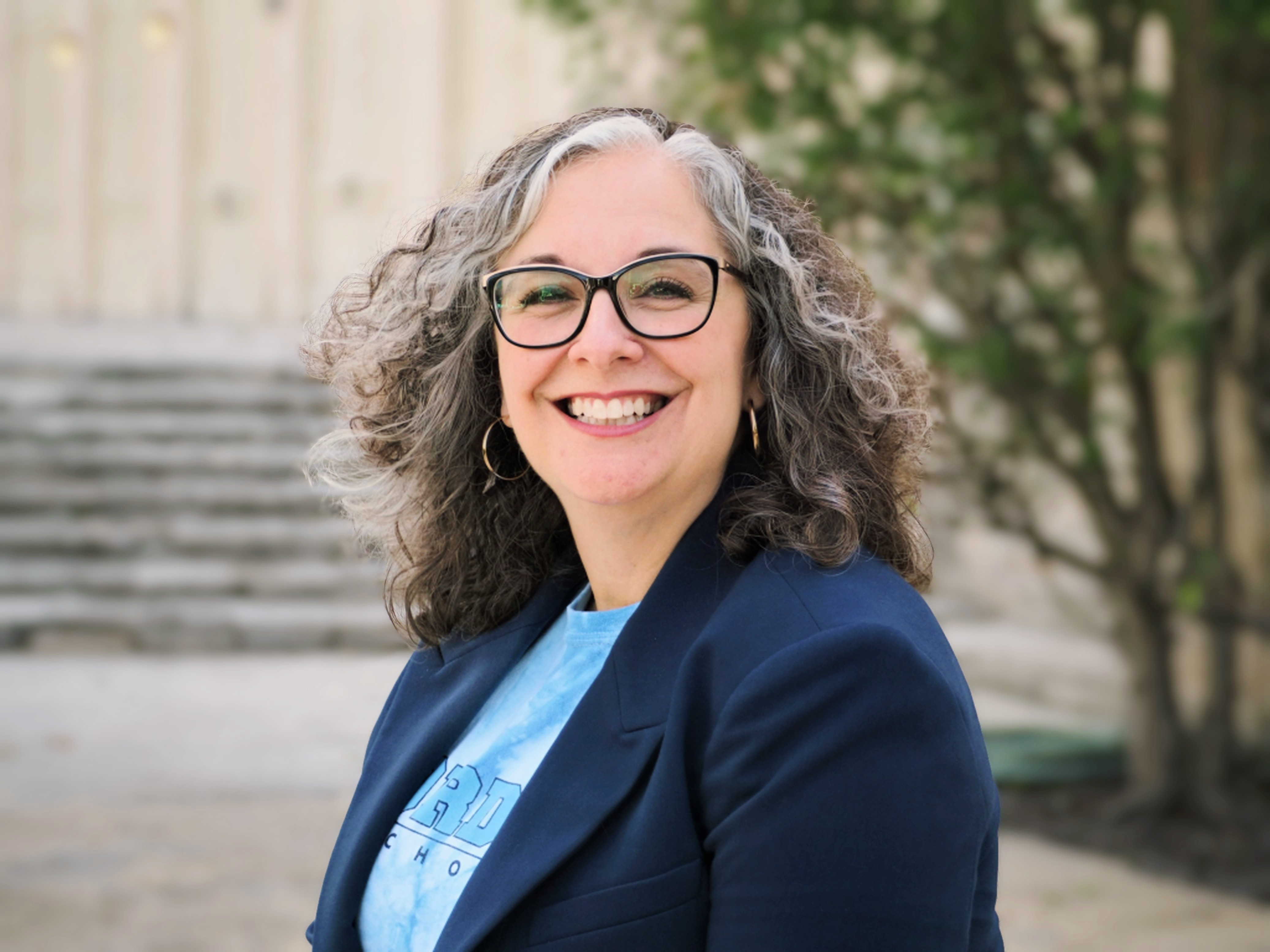 Rabbi Julie Jacobs with the community
