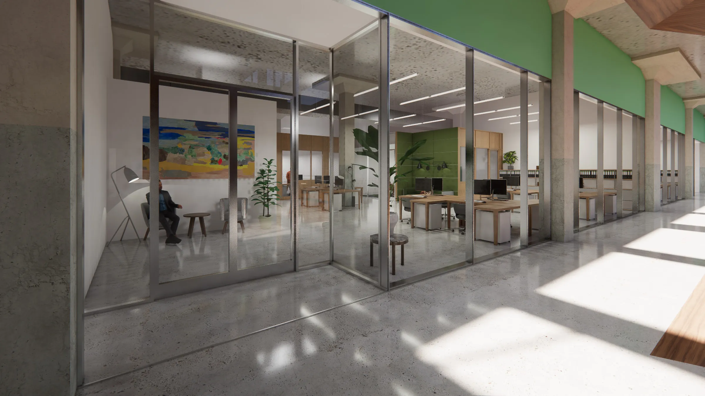 Rendering for POST office space