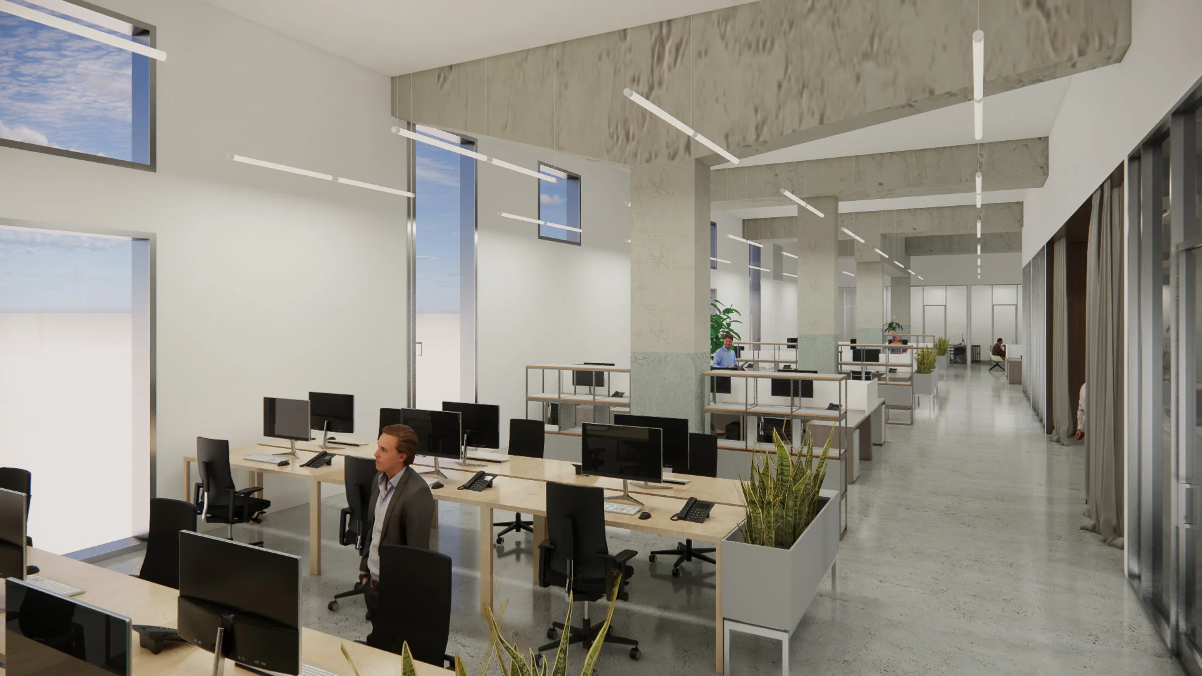 Rendering for POST office space