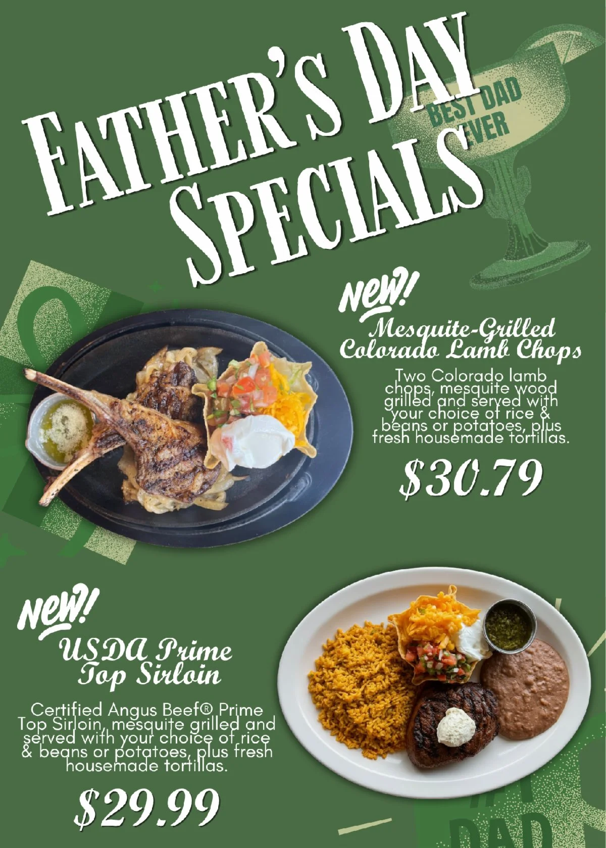 Father's Day Specials at El Tiempo