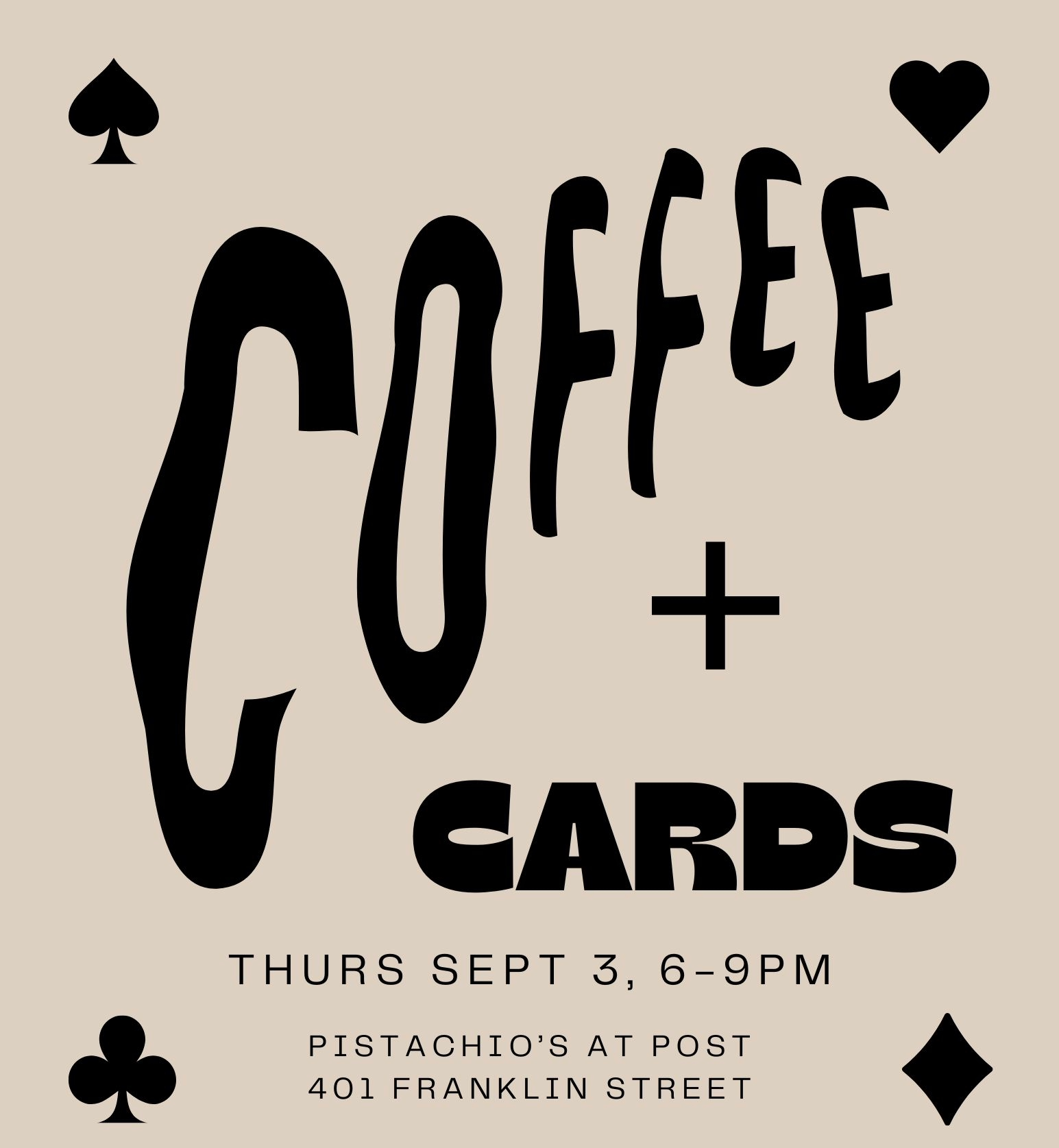 Cards & Coffee | Pistachio's CoffeeShop 