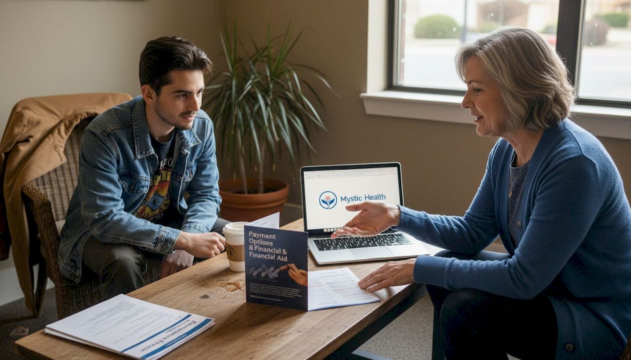 Clinic staff discussing payment plans options
