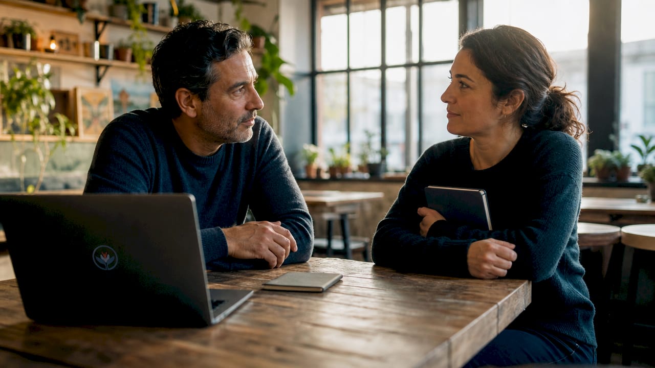 Coach and client in reflective conversation