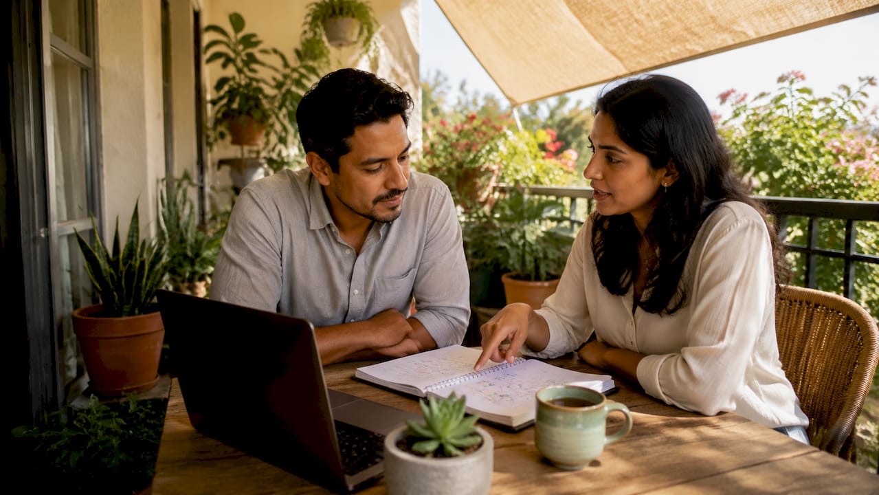 Two professionals discussing resilience strategies