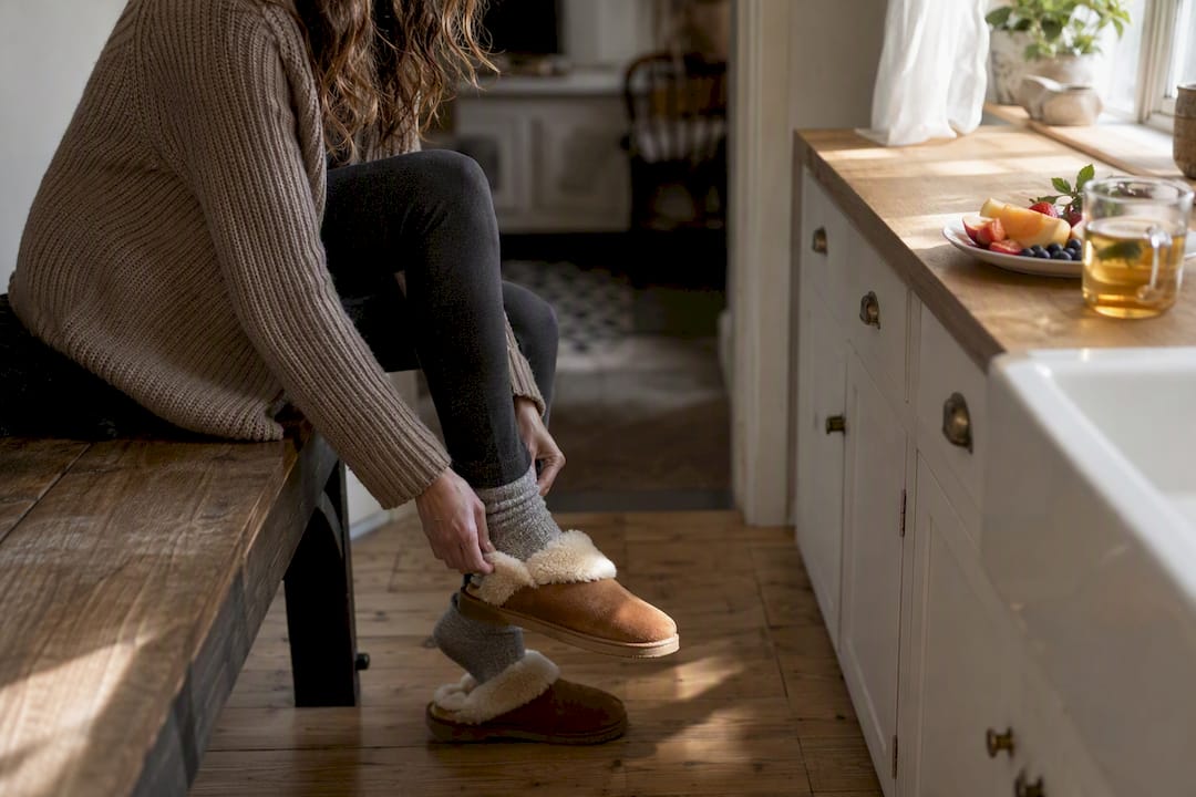 Person preparing to leave for therapy session