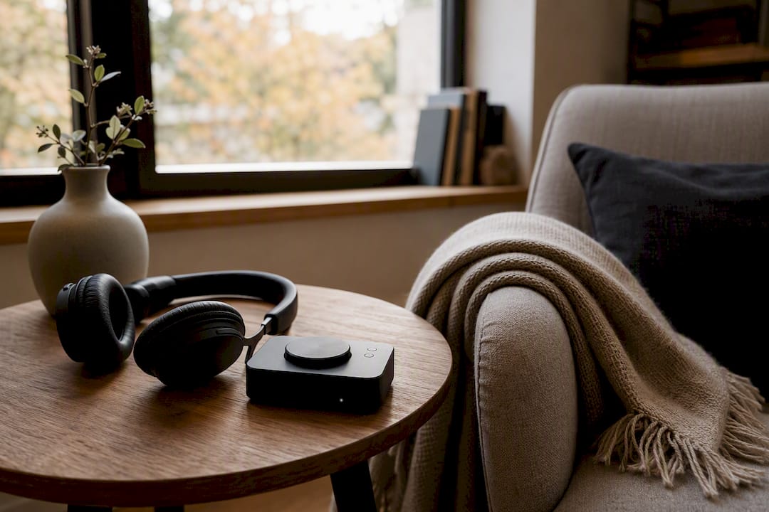 Portable music player and headphones