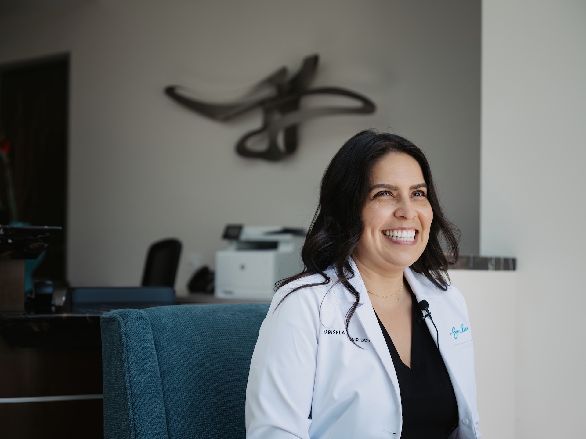 Dr. SInclair in Sinclair Smiles reception area