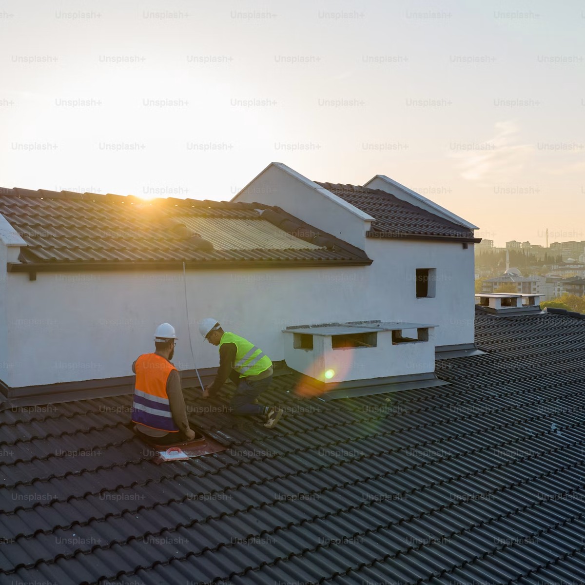 Commercial roofing near me inspection at a San Tan Valley property