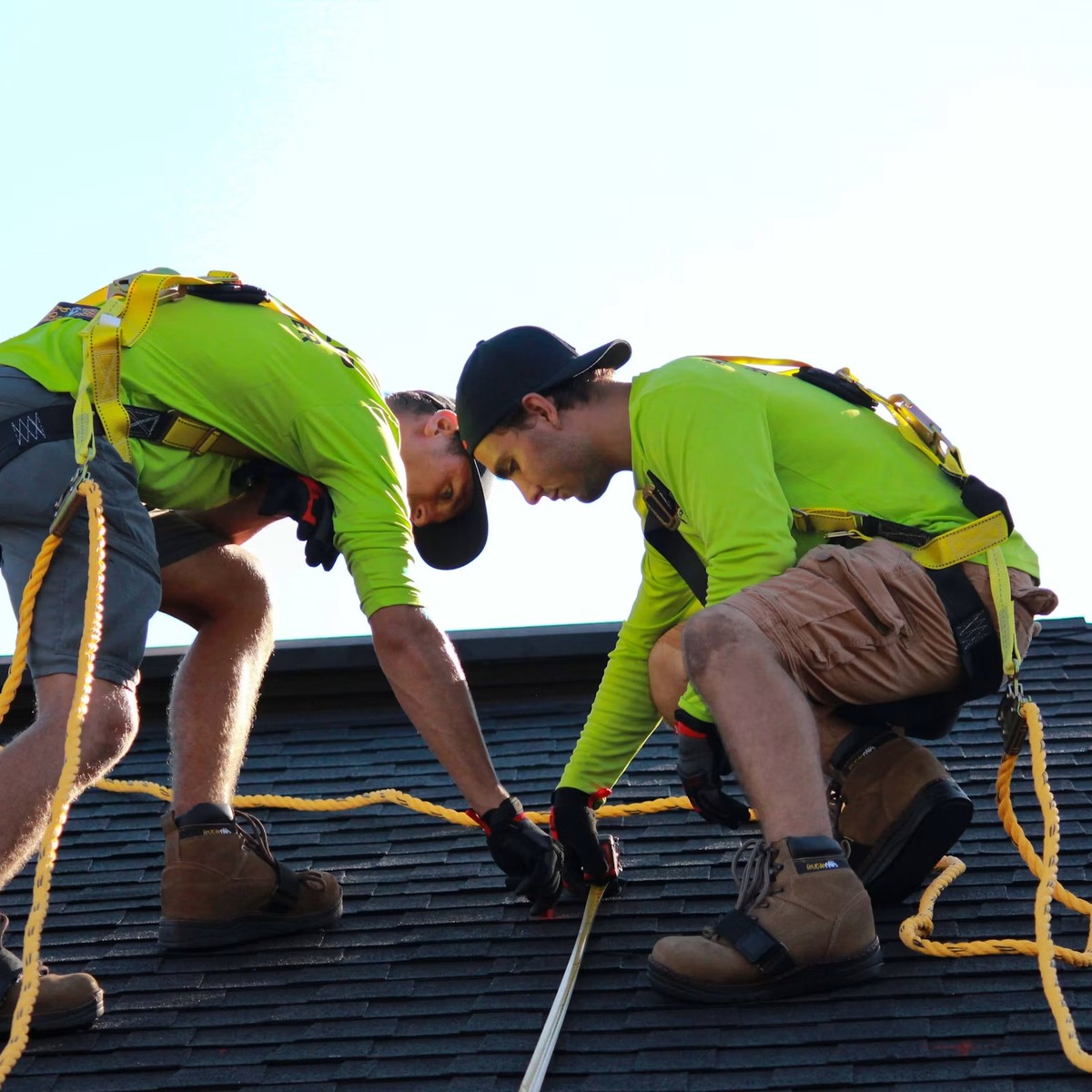 Commercial roofing crew working on commercial roofing in Tucson