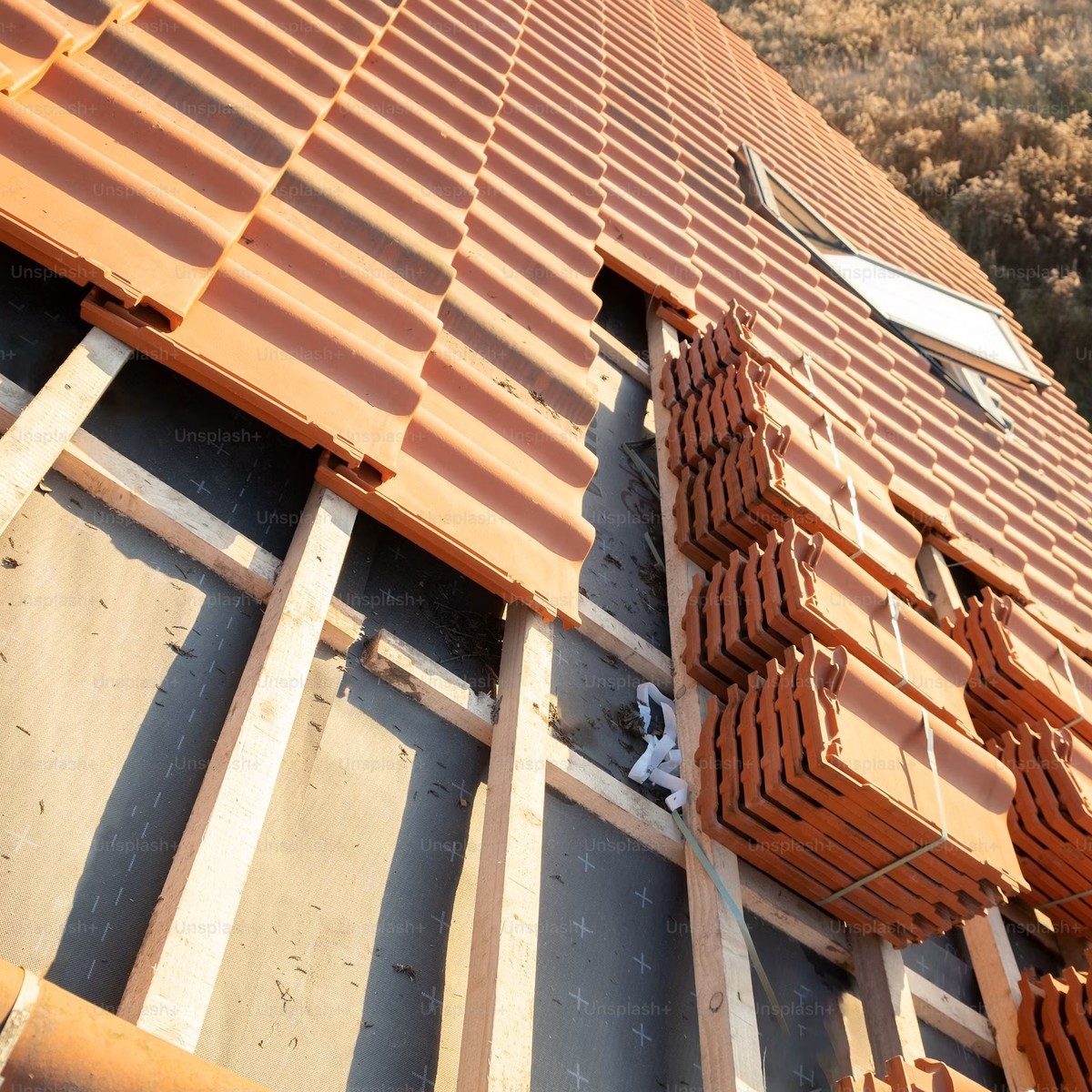 Roofing crew completing roof replacement in Gilbert