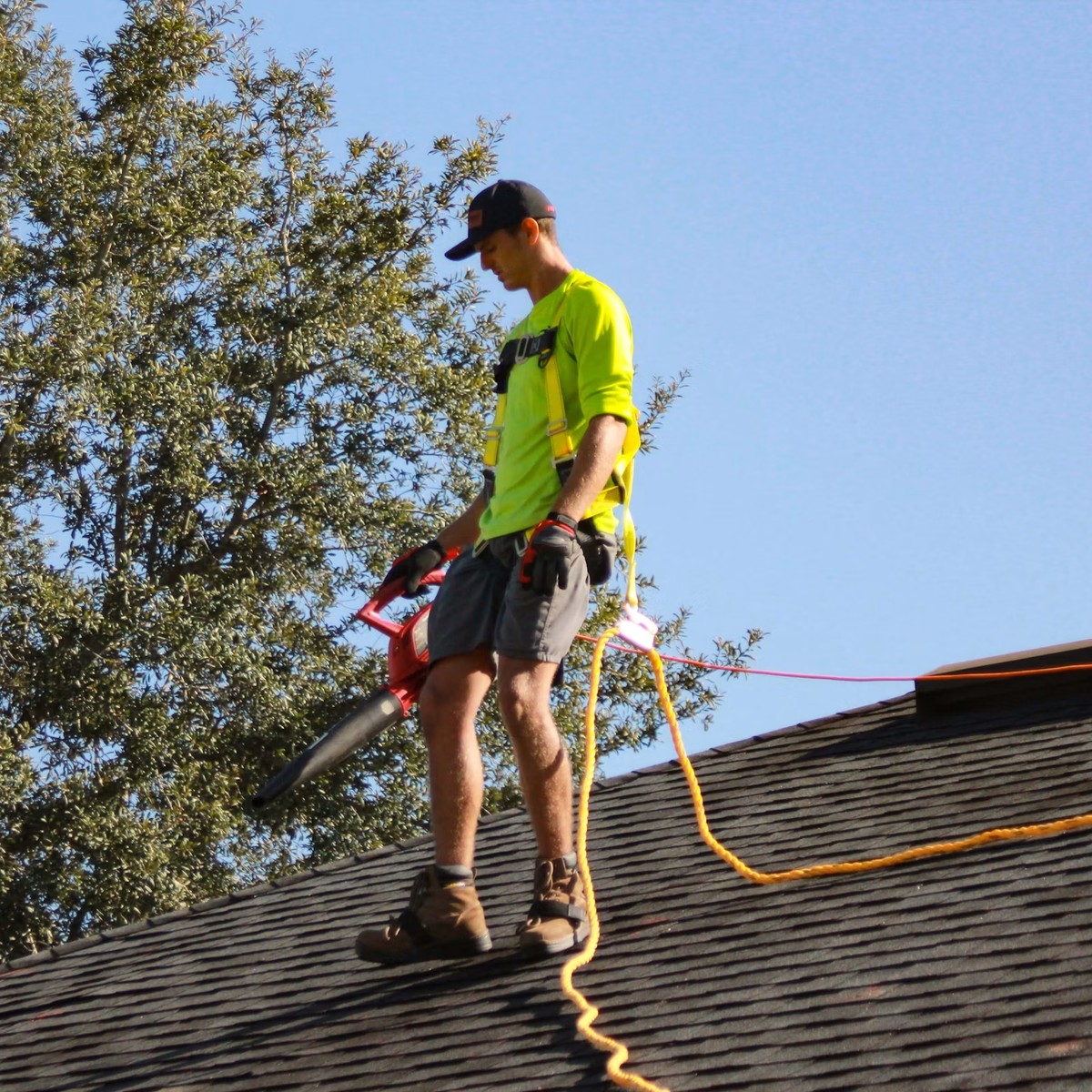 Commercial roofing near me service assessment on a Mesa property
