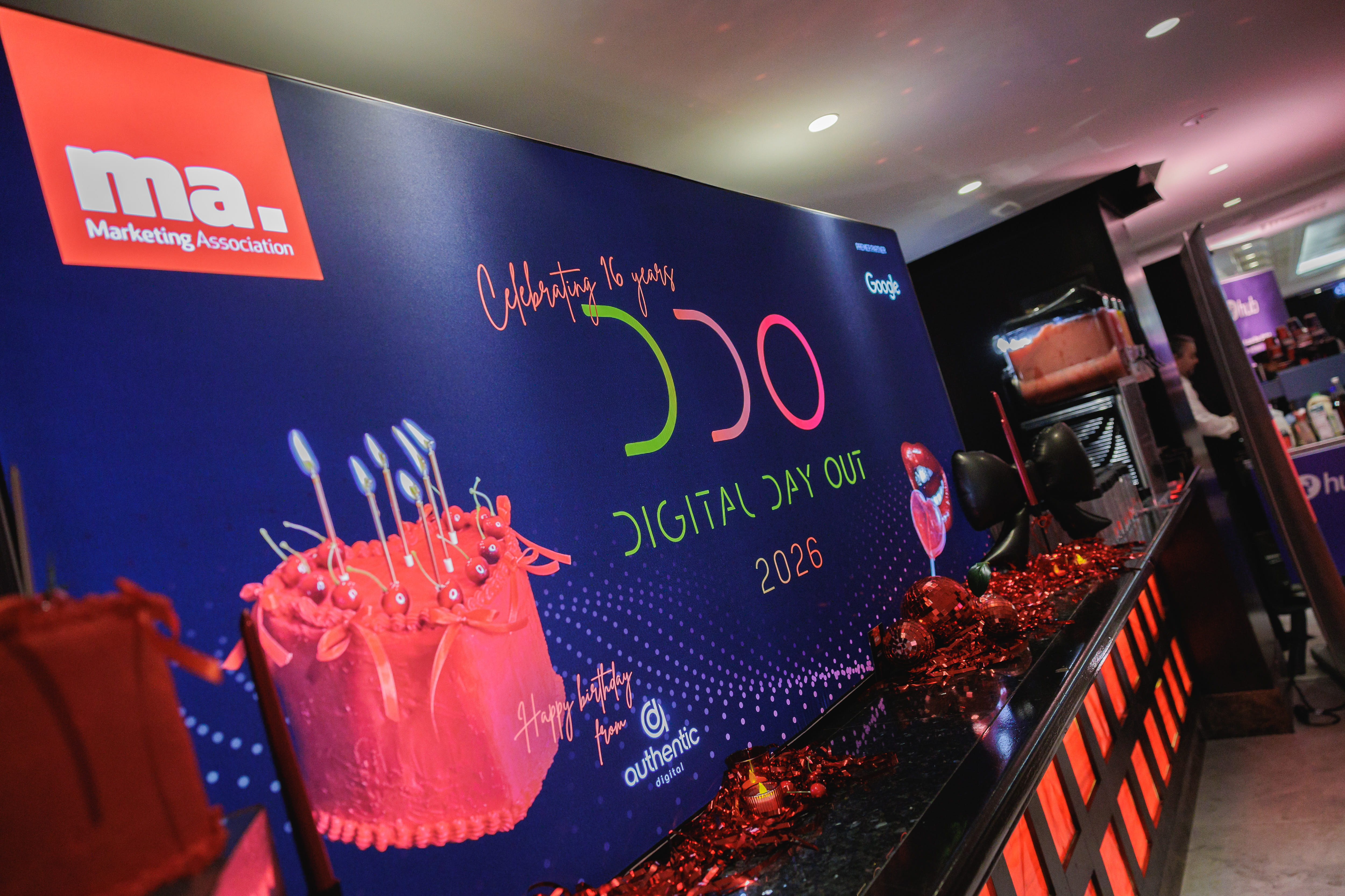 authentic digital birthday cake display at Digital Day Out 2026
