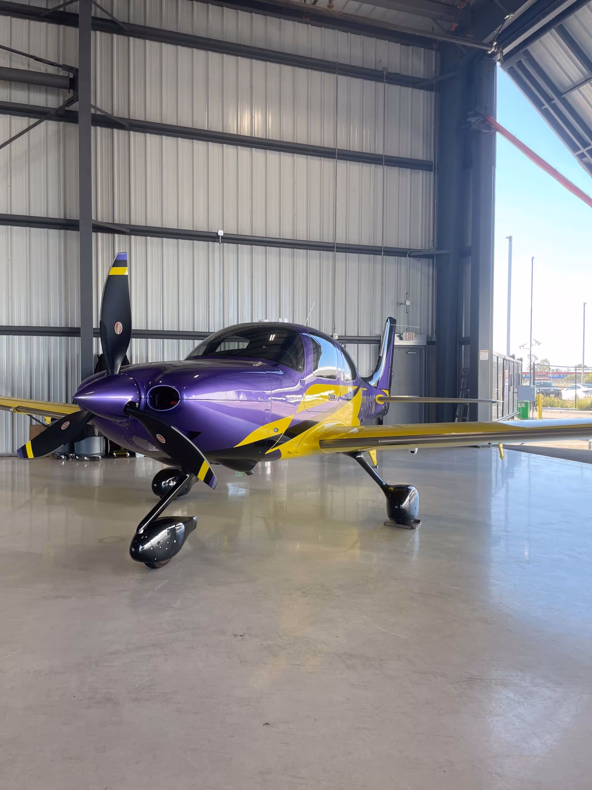 Indoor and outdoor hangar San Diego event space. 