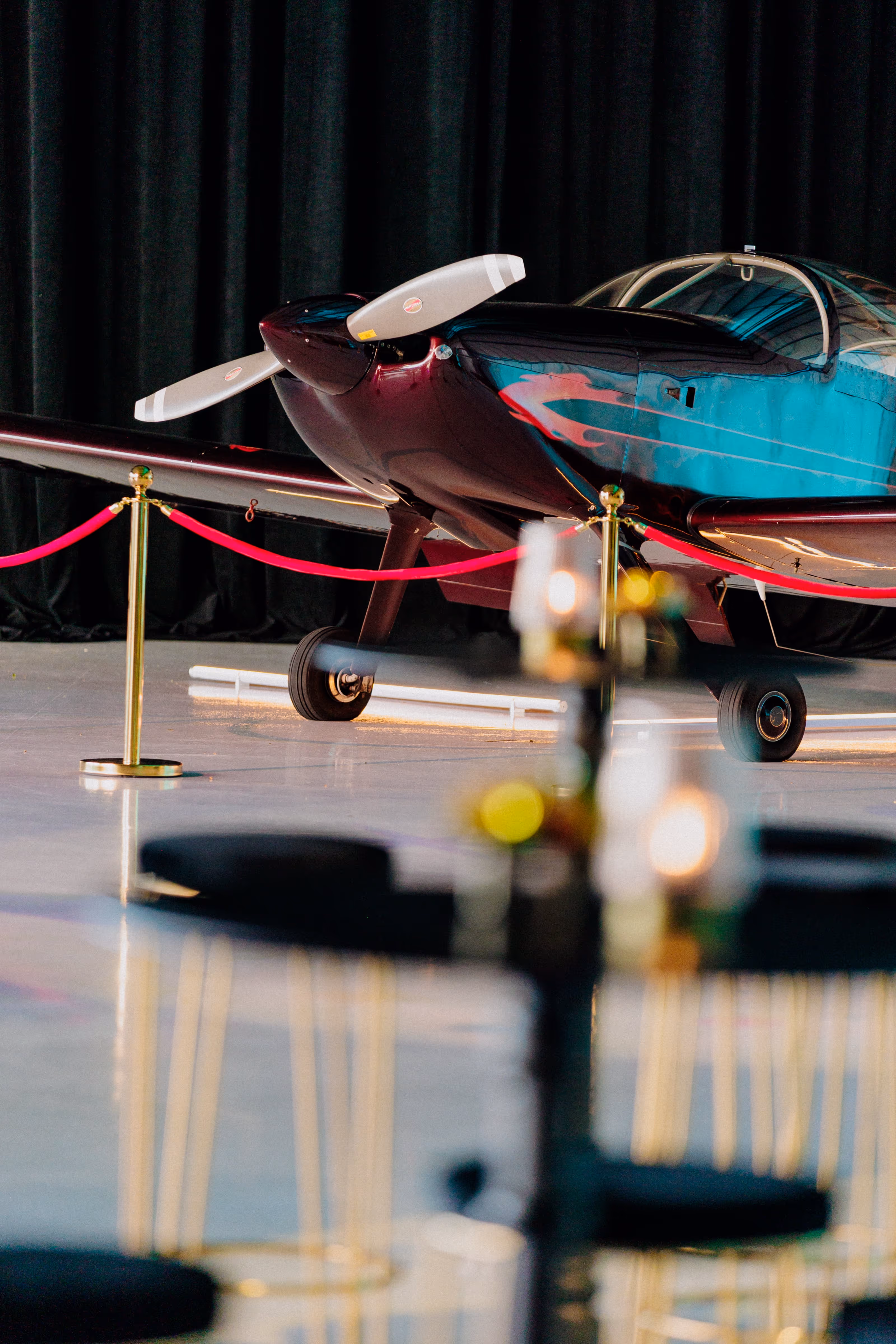 Indoor and outdoor hangar San Diego event space. 
