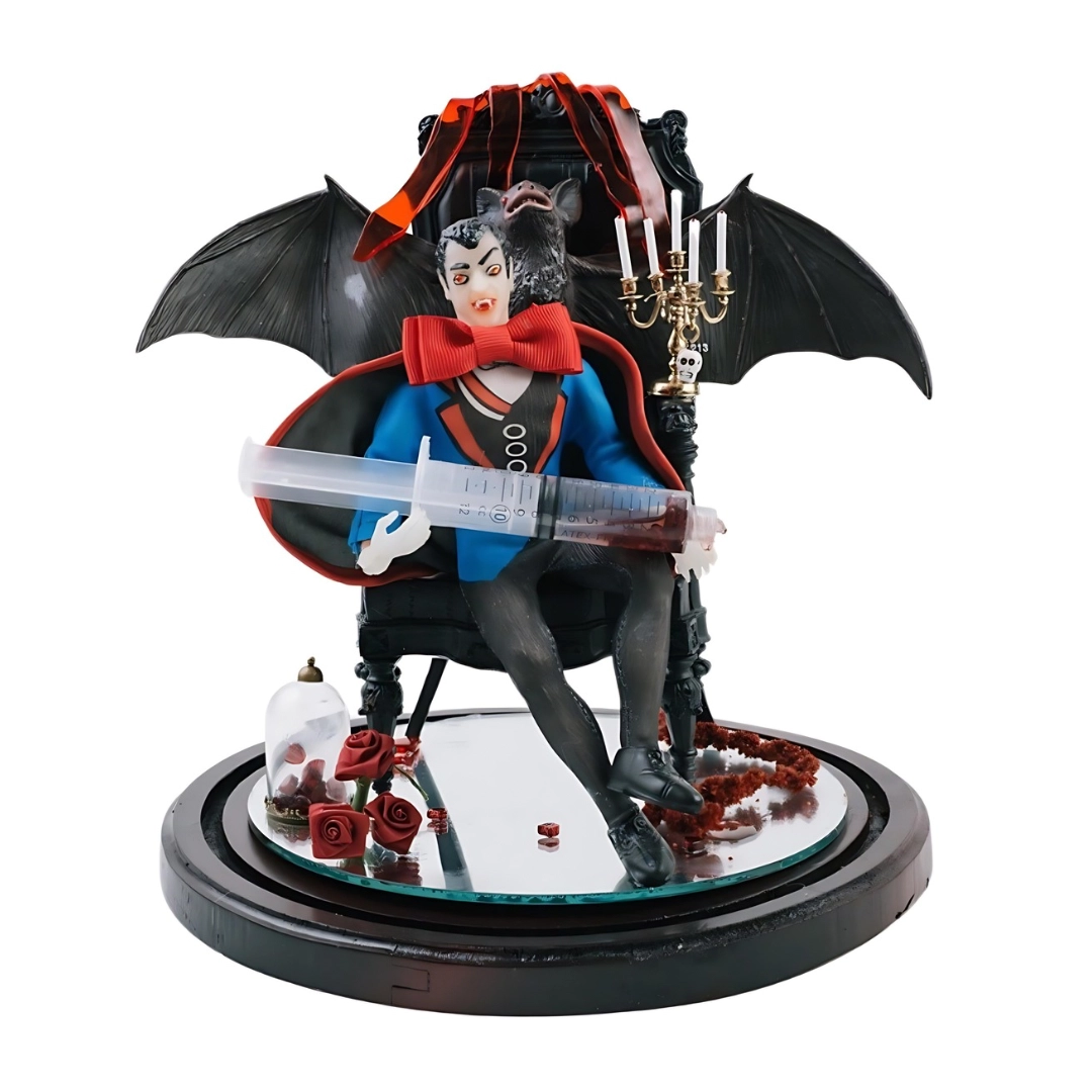 An assemblage art piece about emotional vampires