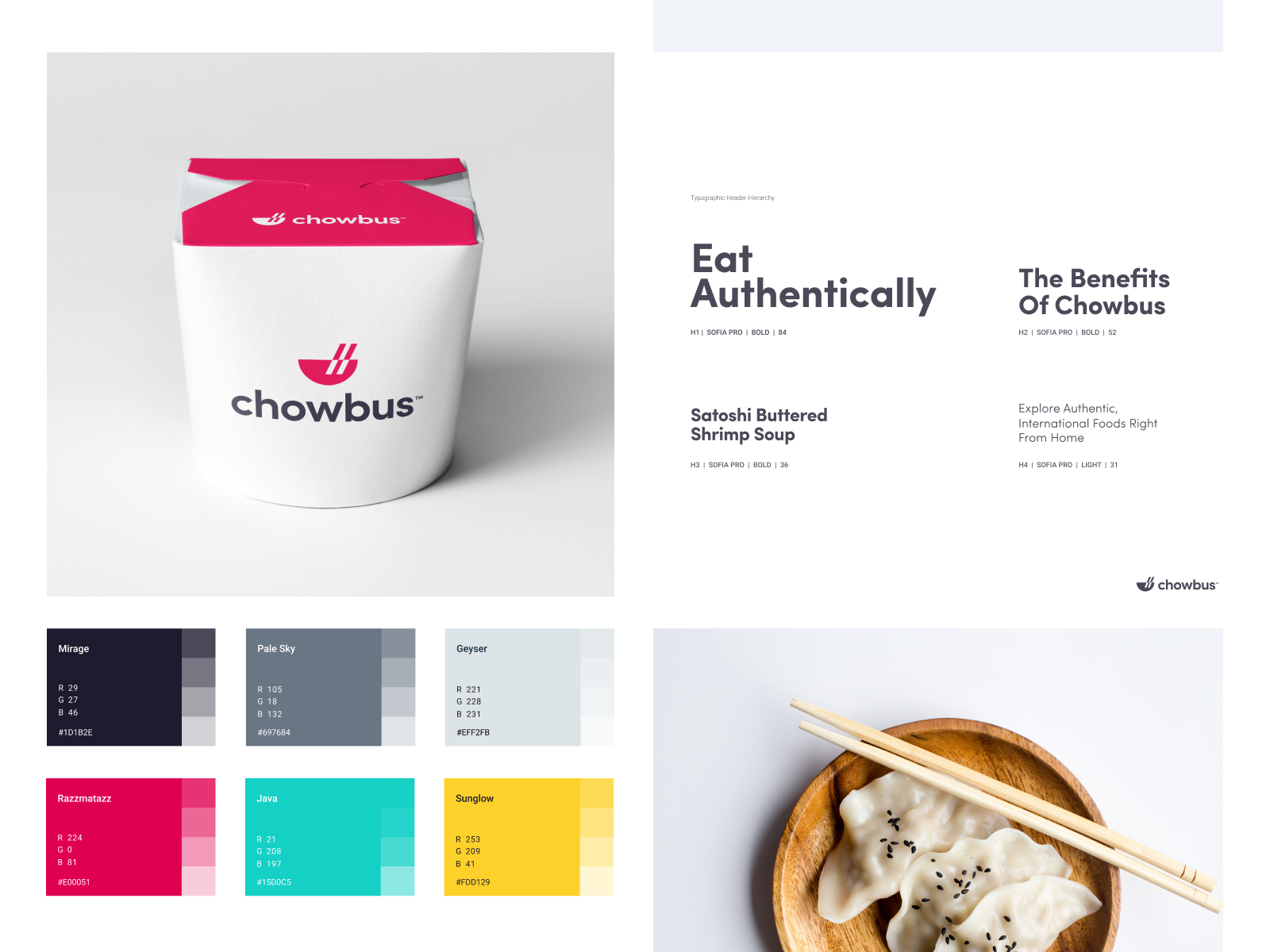 Brand materials showing how a single positioning statement informs the website hero, a social media post, and a pitch deck cover, all using consistent language and visual treatment