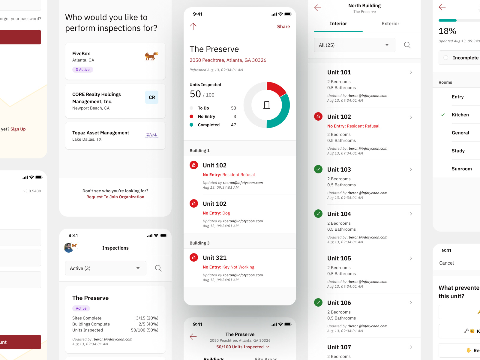 Product UI showing usability test session with task flow