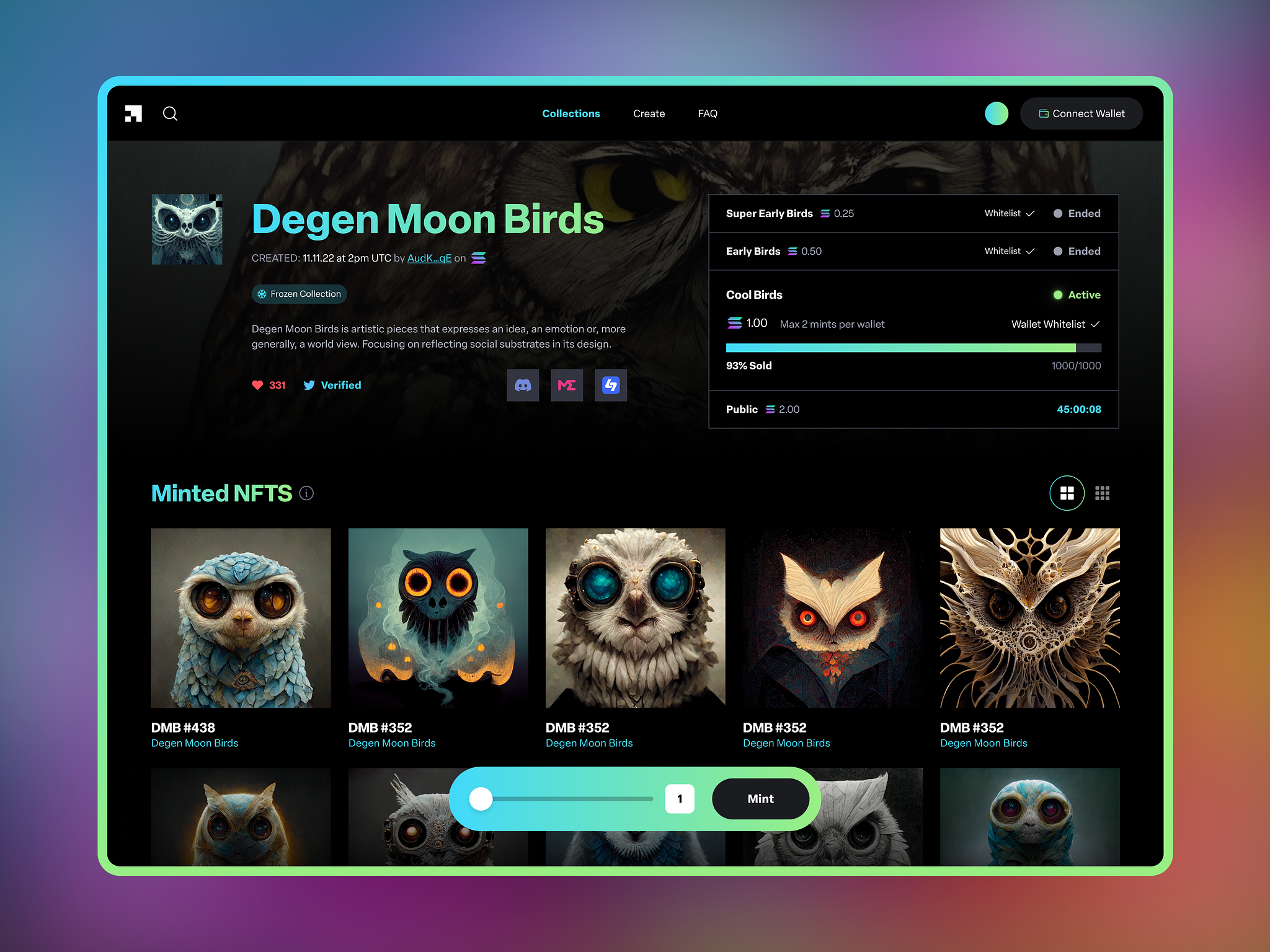 Product UI showing project workflow and brief structure