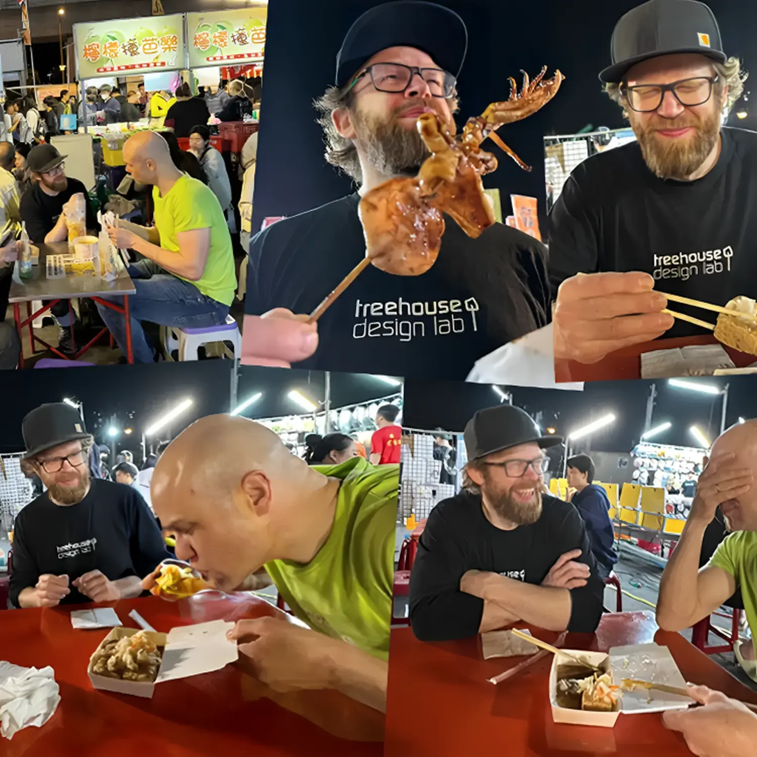 People eat from Treehouse Design Lab